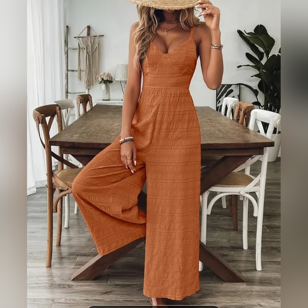 Elegant Orange Jumpsuit